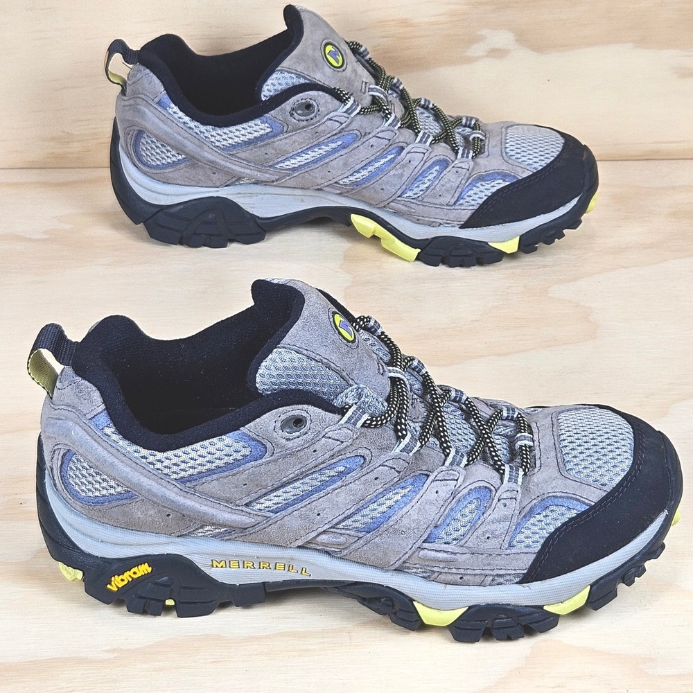 Merrell Moab 2 Vent Womens 9.5 Hiking Shoes Grey Blue Vibram J19904